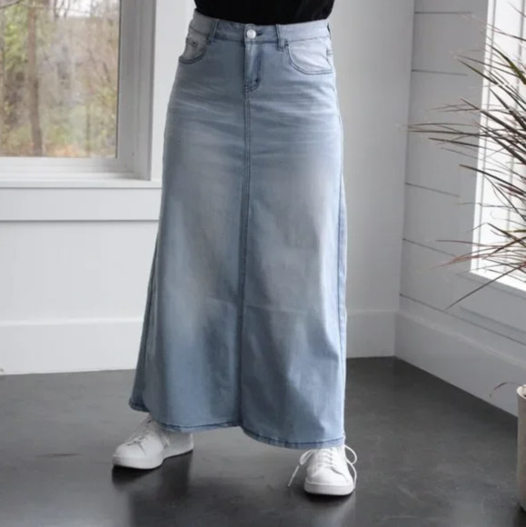 Denim Maxi Skirts Under $20